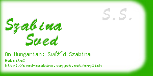 szabina sved business card